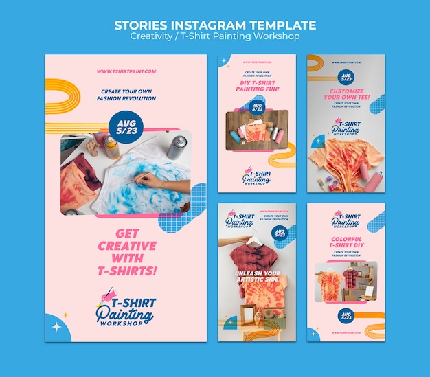 PSD creativity instagram story template set