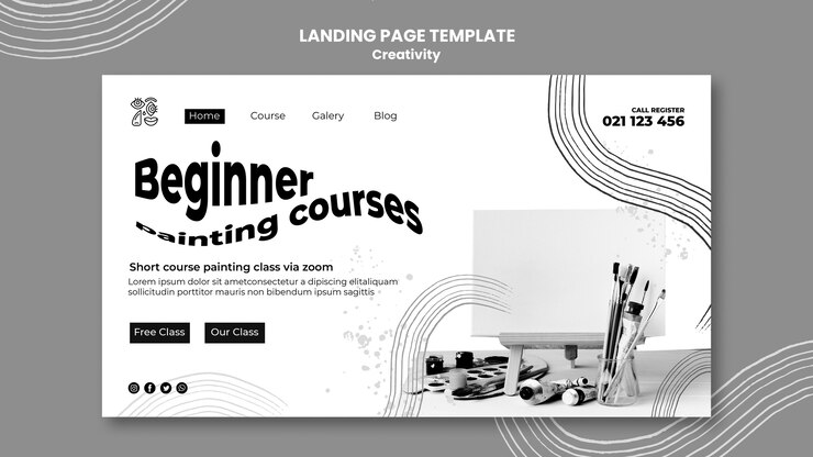 PSD creativity landing page template