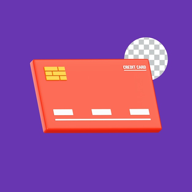 PSD credit card 3d icon