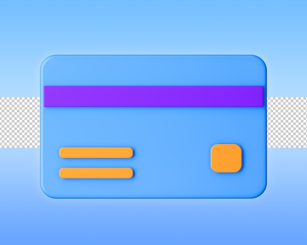 Icona 3d della carta di credito