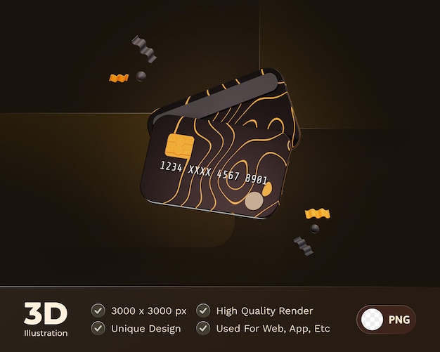 Credit Card 3d Illustration E Commerce