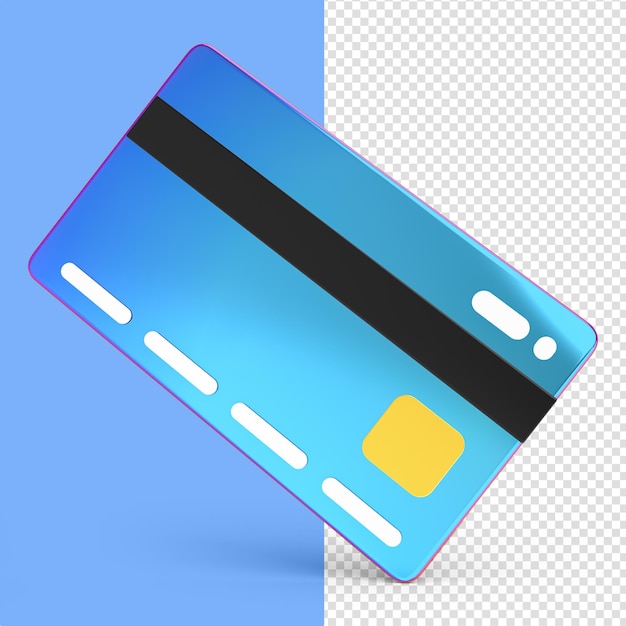 PSD credit card 3d representation