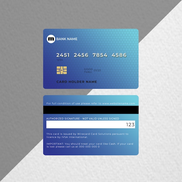 PSD credit card or bank card