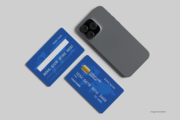 Credit card or debit card mockup