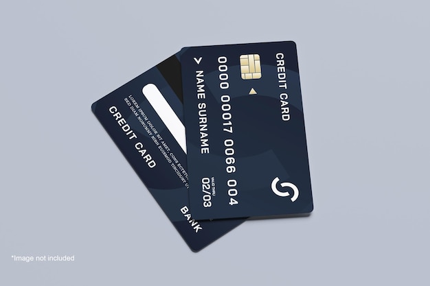 Credit card design mockup