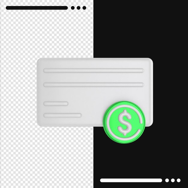 Credit Card and dollar in 3d rendering