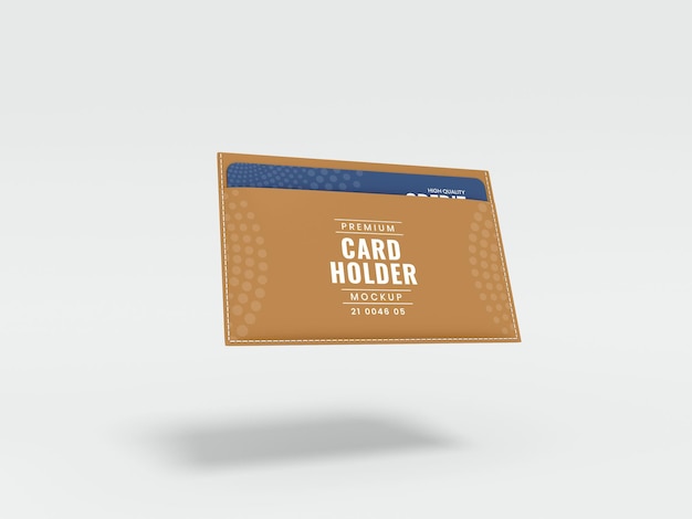 Credit card holder branding mockup