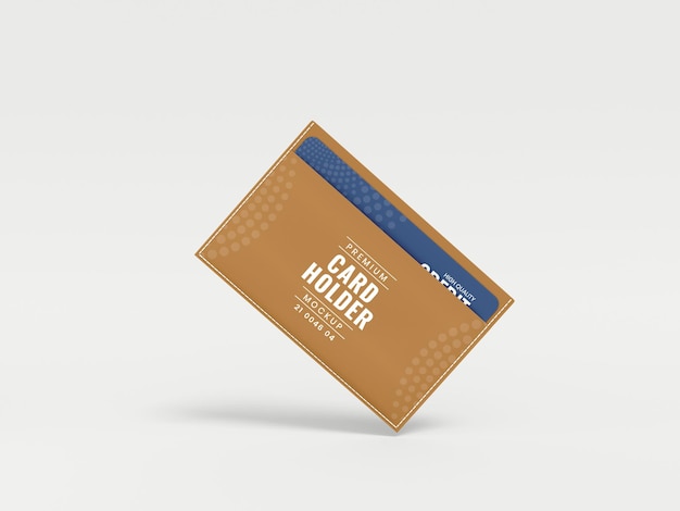 Credit card holder branding mockup