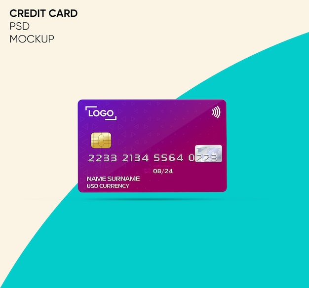 PSD credit card mockup design