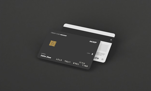 PSD credit card mockup design