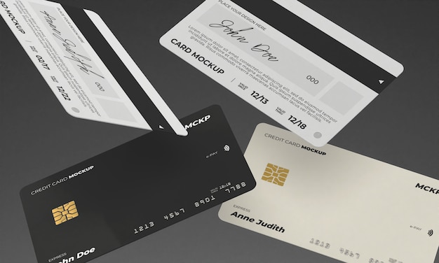 PSD credit card mockup design