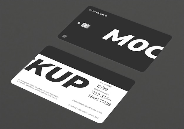 PSD credit card mockup design