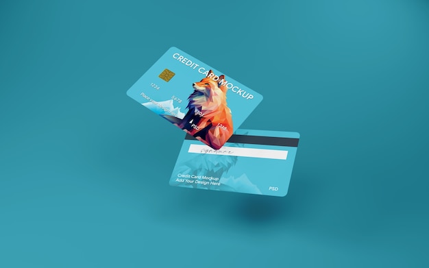 PSD credit card mockup design