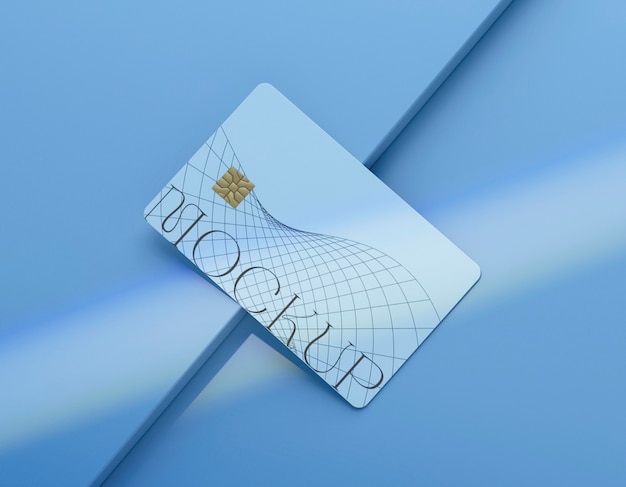 PSD クレジットカードのモックアップデザイン