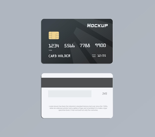 Credit card mockup design