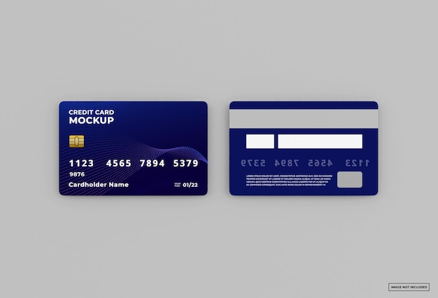 Credit card mockup isolated