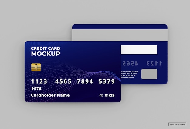 PSD credit card mockup isolated