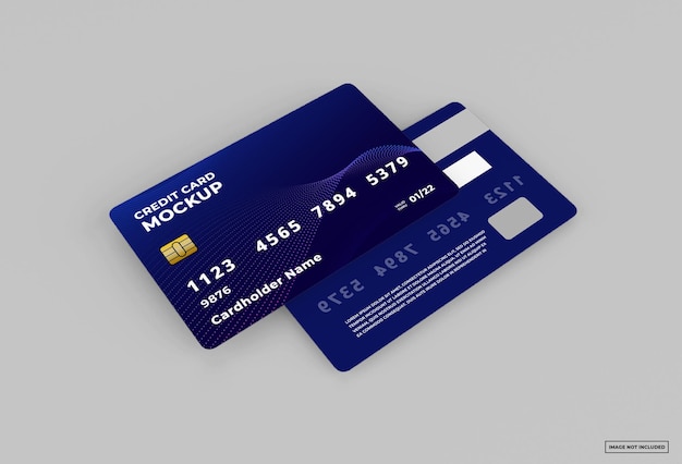 PSD credit card mockup isolated