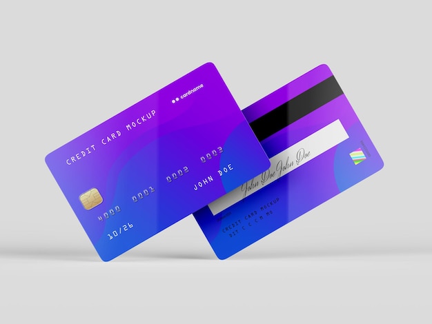 Credit card mockup template