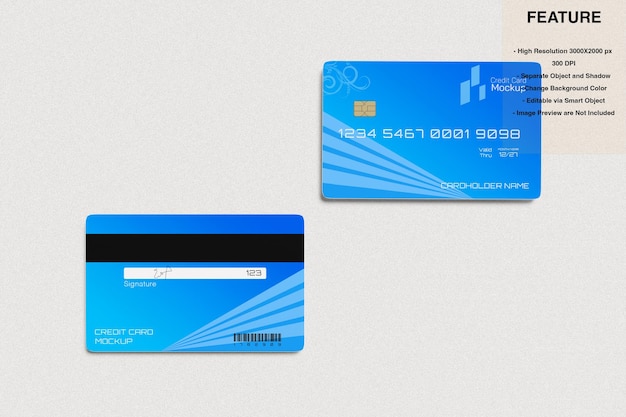 PSD credit card mockup