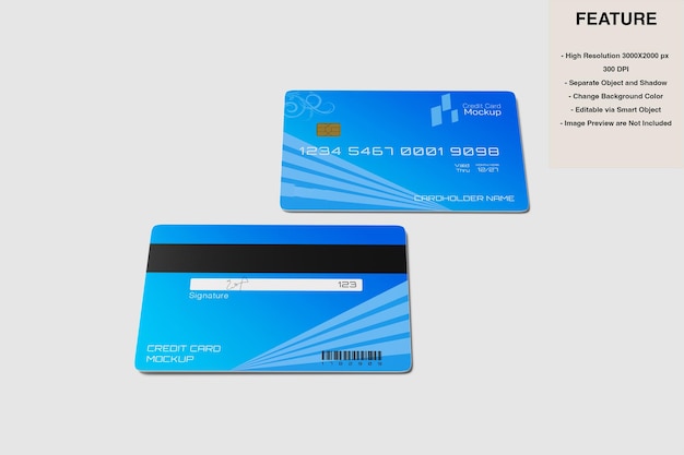 Credit card mockup