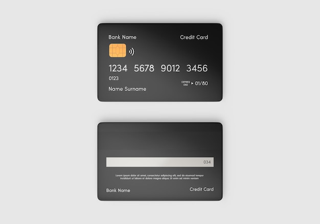 PSD credit card mockup