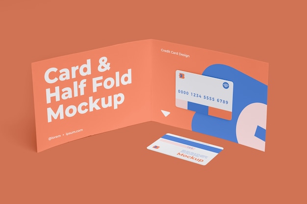 PSD credit card packaging mockup