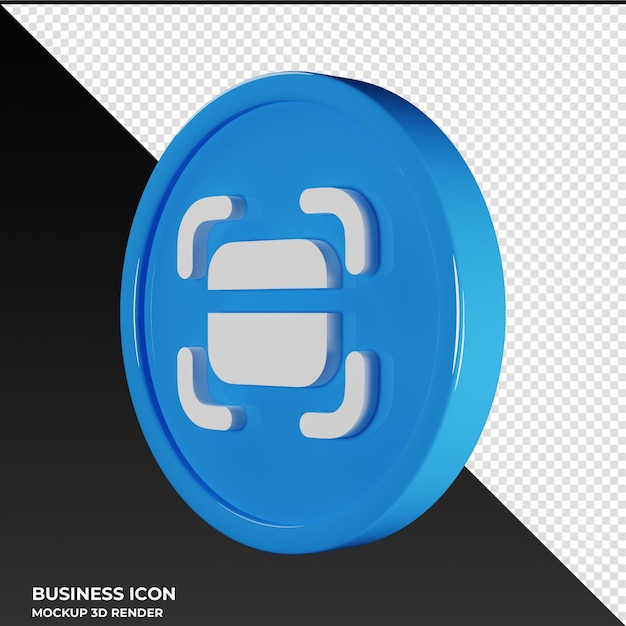 Credit Card Scan Business Icon 3D Render Illustration