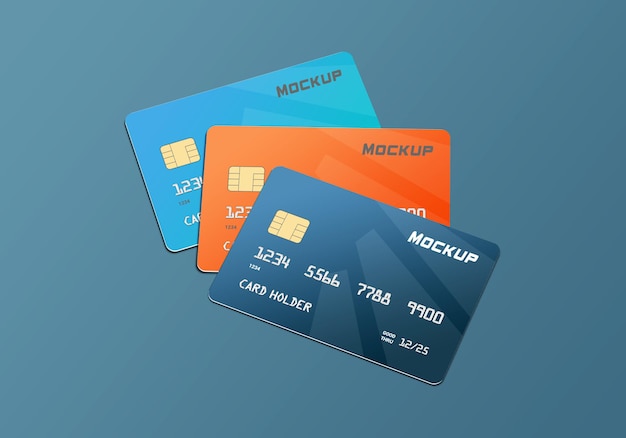 PSD progettazione di mockup di smart card per carte di credito