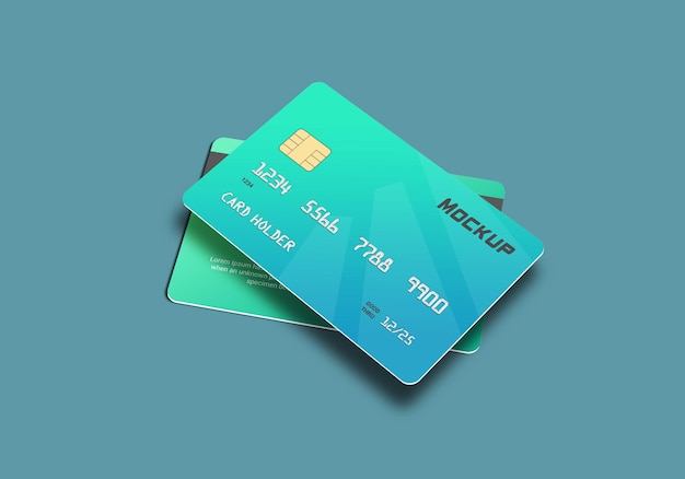 Credit card smart card mockup design