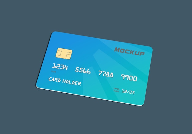 Credit card smart card mockup design