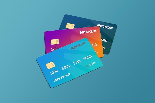 PSD Дизайн макета смарт-карты кредитной карты
