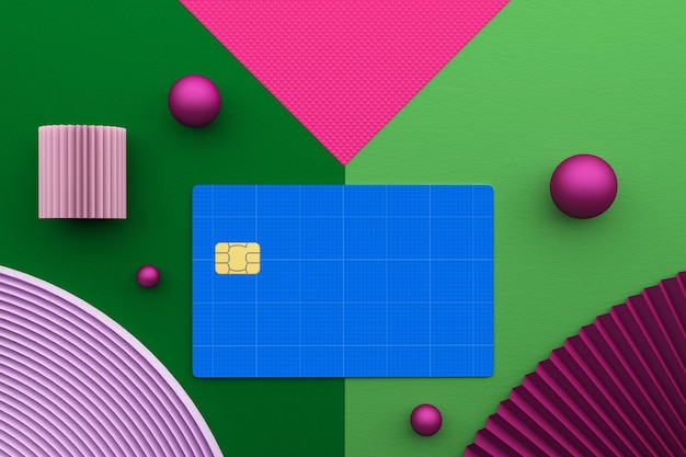 PSD credit card top view