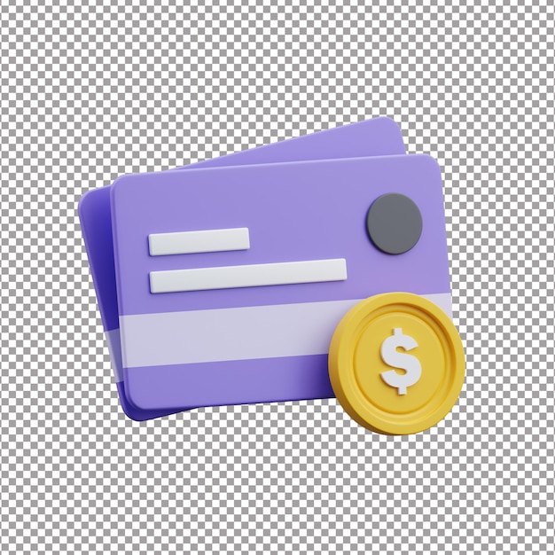 クレジットカード 3D レンダリングファイル