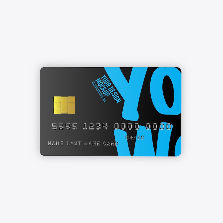PSD credit cards mockup isolated 