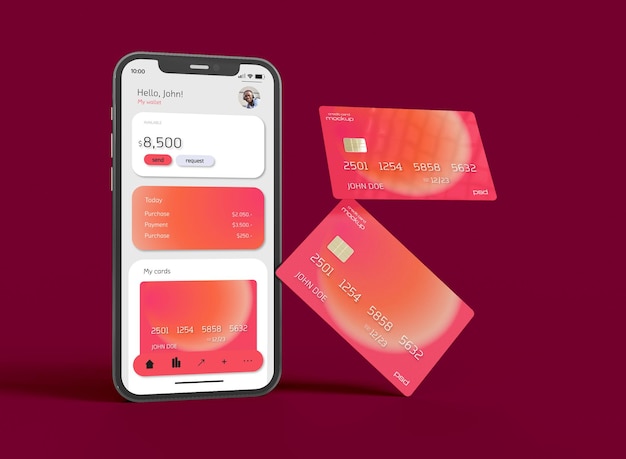 Credit Cards and Smartphone Mockup