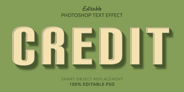 Credit editable text style effect