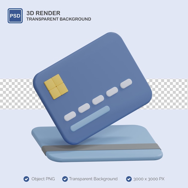 PSD creditcard 3d illustratie