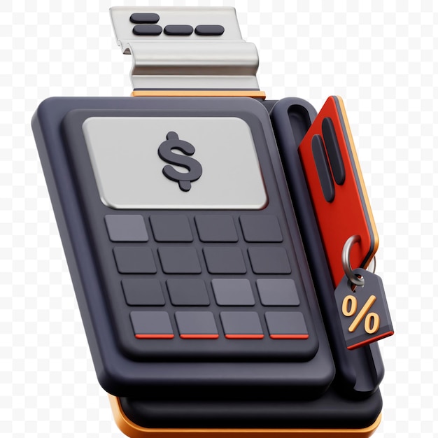 Creditcard machine 3d pictogram