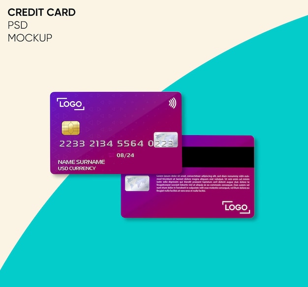 PSD creditcard mockup-ontwerp