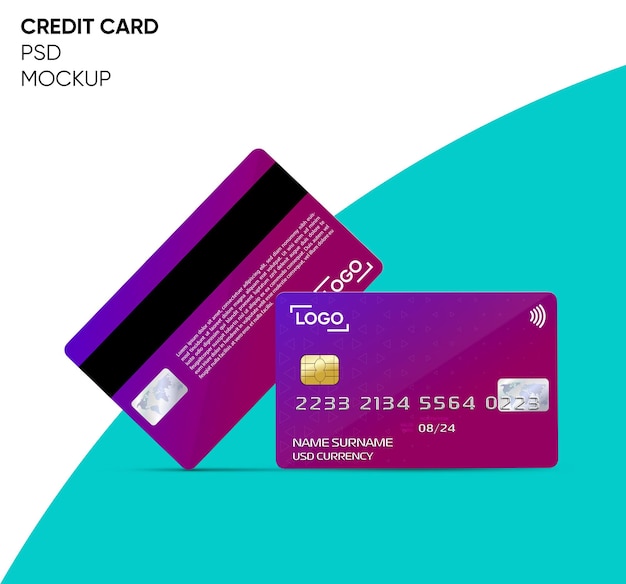 PSD creditcard mockup-ontwerp