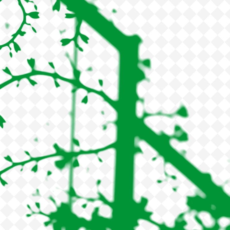 PSD creeper shadows casting tangled overlapping shapes subtly blurred edges with depth untam