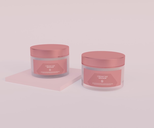 Crème pot mockup psd