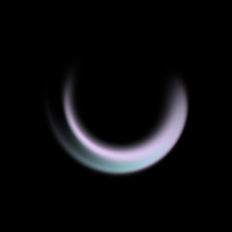 PSD crescent glow in the cosmic void