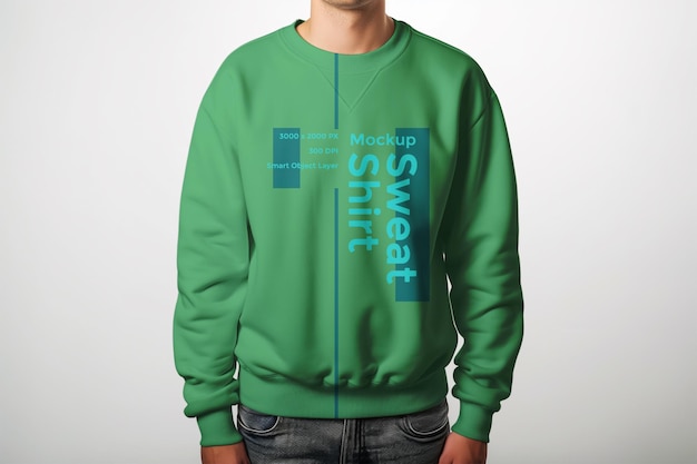 PSD crew neck sweatshirt mockup