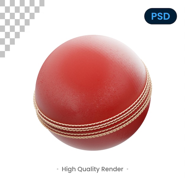 PSD icona di cricket 3d psd premium