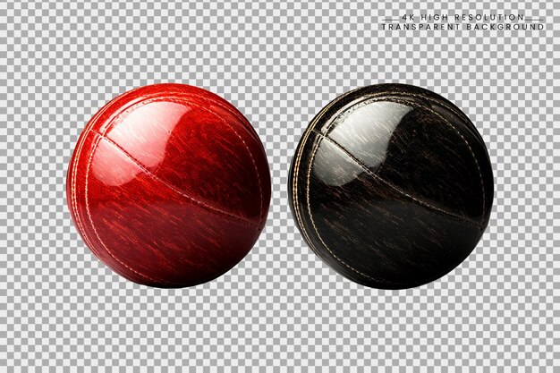 PSD cricket ball 3d rendering on transparent background