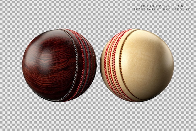 PSD rendering 3d della palla da cricket su sfondo trasparente