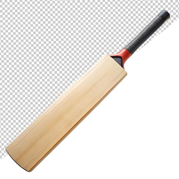 Cricket bat and ball on transparent background