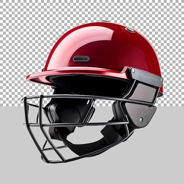 PSD cricket helmet on transparent background